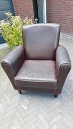 Leren stoel €20,-, Huis en Inrichting, Fauteuils, Ophalen, Gebruikt, 75 tot 100 cm