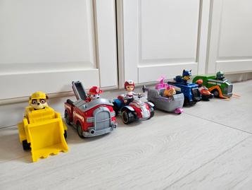 7 x Paw Patrol speelgoedauto inclusief actiefiguur! beschikbaar voor biedingen