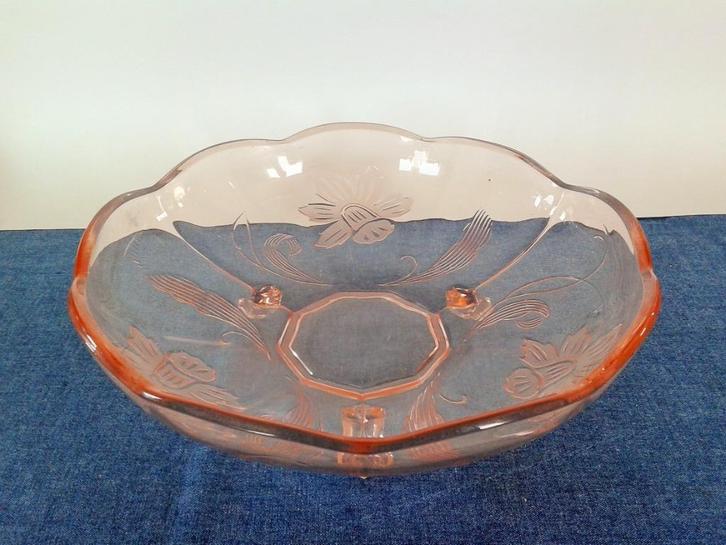 Schaal Narcis VEB Schwepnitz Art Deco Vintage, Antiek en Kunst, Antiek | Glas en Kristal, Ophalen of Verzenden