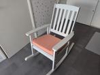 Schommelstoel met kussen, Huis en Inrichting, Stoelen, Ophalen, Hout, Gebruikt, Wit