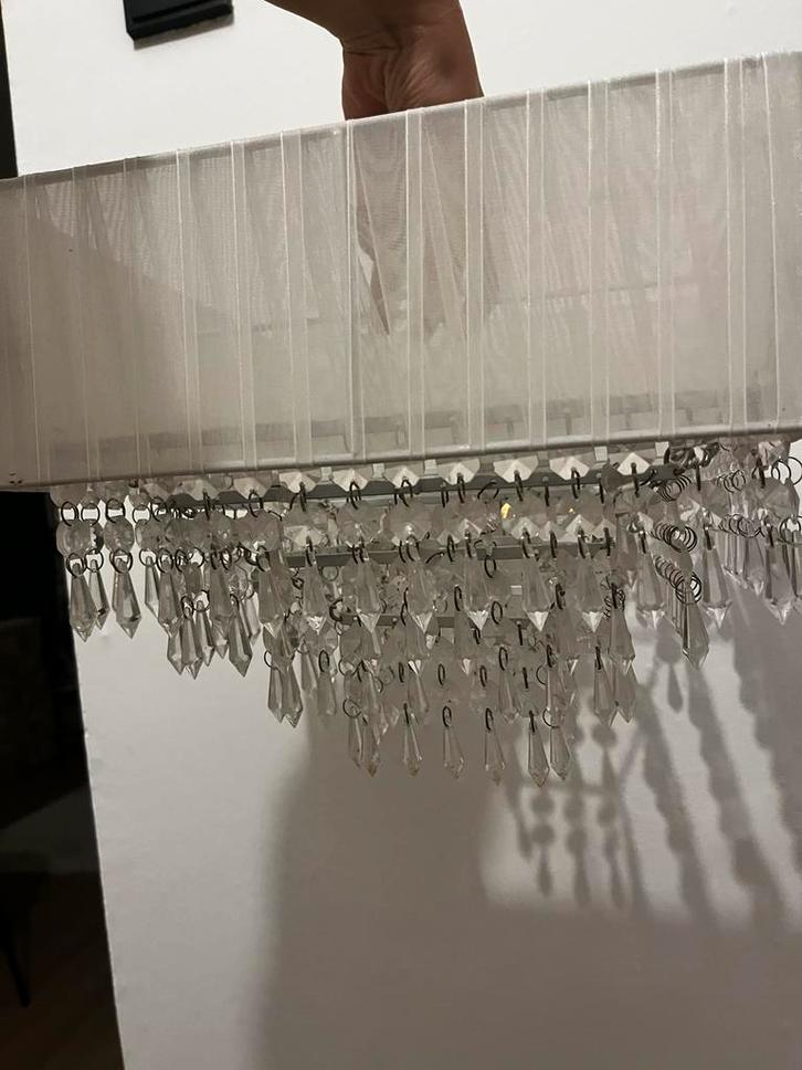 Lampshade met Cubic Zirconia Kristallen, Huis en Inrichting, Stoffering | Gordijnen en Lamellen, Zo goed als nieuw, Minder dan 100 cm
