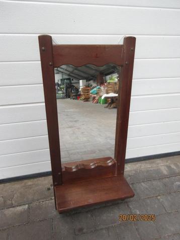 donkereiken halspiegel met plankje 88 cm. hoog beschikbaar voor biedingen