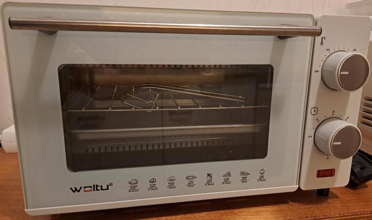 WOLTU Mini-Pizza Oven 12 Liter 800 W kleur wit, Witgoed en Apparatuur, Ovens, Zo goed als nieuw, Vrijstaand, Oven met grill, Minder dan 45 cm