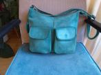 Leren schoudertas merk Gio & Gini zeegroen, Ophalen of Verzenden, Gebruikt, Overige kleuren, Leer
