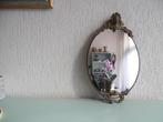 ovale koperen spiegel, Antiek en Kunst, Antiek | Spiegels, Minder dan 100 cm, Minder dan 50 cm, Ophalen of Verzenden, Ovaal
