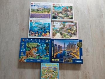 7 mooie puzzels,ALS NIEUW,OOK DE DOZEN! beschikbaar voor biedingen