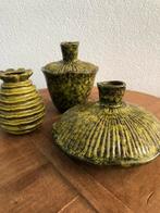 Set van Drie Vazen / Divers van formaat / Scandinavisch DK, Overige kleuren, Ophalen of Verzenden, Minder dan 50 cm, Glas