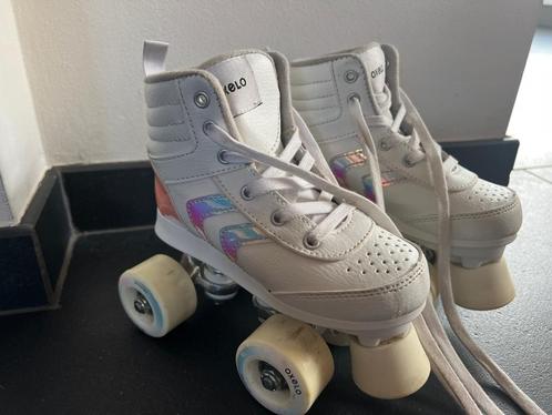 Rolschaatsen - Kinderen Quad 100 - Wit holographic - Maat 30, Kinderen en Baby's, Speelgoed | Buiten | Rolschaatsen, Gebruikt