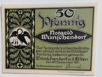 Duits Notgeld Wünschendorf Noodgeld  beschikbaar voor biedingen