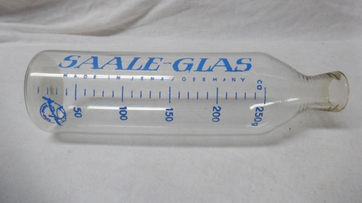 Antieke baby zuigfles van het merk Saale - glas, Kinderen en Baby's, Badjes en Verzorging, Gebruikt, Overige typen, Overige merken