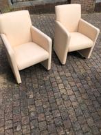 2 kunstlederen fauteuils, Huis en Inrichting, Fauteuils, Ophalen, Kunststof, Gebruikt, Minder dan 75 cm