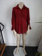 leuke rode panterprint blouse maat s, Ophalen, Zo goed als nieuw, Maat 36 (S), Rood