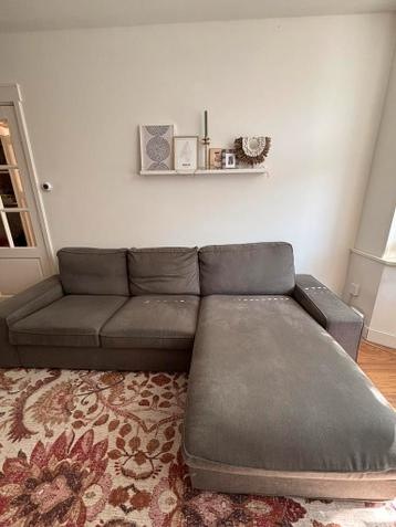 Ikea Kivik bank 3-zits grijs + hocker - afbeelding 4