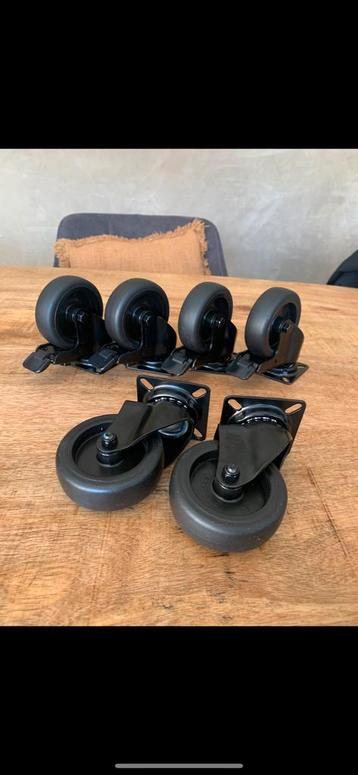 6x nieuw zwenkwiel 100mm beschikbaar voor biedingen