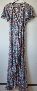 Poupette St Barth maxi wikkel jurk maat 36 of smalle 38, Blauw, Ophalen of Verzenden, Zo goed als nieuw, Maat 36 (S)