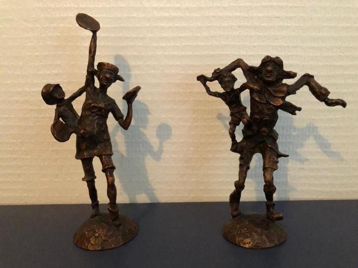 Clownsbeeldjes ( Clini-Clowns) van brons, Verzamelen, Beelden en Beeldjes, Nieuw, Ophalen of Verzenden