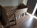 Kajuitbed steigerhout 90x200, Ophalen, 85 tot 100 cm, Gebruikt, Lattenbodem