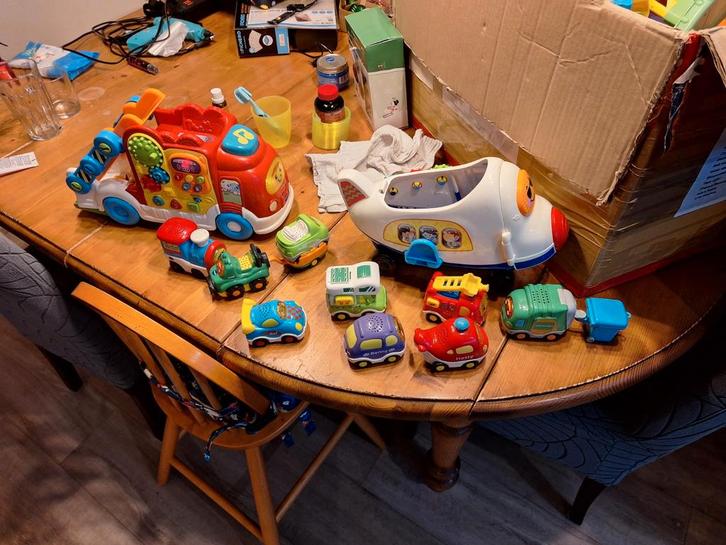 Vtech Toet Toet Auto baan met auto's en trein, Kinderen en Baby's, Speelgoed | Overig, Gebruikt, Jongen of Meisje, Ophalen