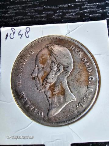 2 1/2 Gulden 1848 Willem II - Zilver beschikbaar voor biedingen