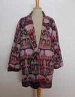 Opvallend handgemaakte batik blazer/jasje! L/XL, Bruin, Verzenden, Maat 42/44 (L), Zo goed als nieuw
