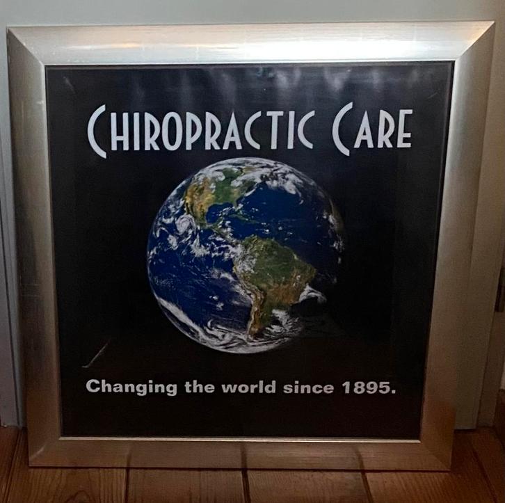 Poster Chiropractor Aarde in Lijst - 60x60 cm, Huis en Inrichting, Woonaccessoires | Schilderijen, Tekeningen en Foto's, Gebruikt