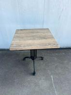 15 stuks horeca bistro terrastafels 70x70 cm houtlook 3 teen, Ophalen, Zo goed als nieuw