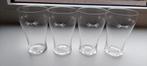 4 Antieke Vintage glazen gravure 4 X 12 CM, Huis en Inrichting, Glas of Glazen, Ophalen of Verzenden, Overige stijlen, Glas