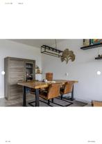 Mango hout tafel en 4 stoelen, Huis en Inrichting, Tafels | Eettafels, Ophalen, Vierkant, 200 cm of meer, 50 tot 100 cm