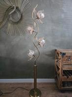 Vintage Hollywood regency lotus lamp lotus bloemenlamp, Ophalen, Gebruikt, Minder dan 100 cm