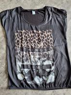 MS MODE top met animal print mt M, Maat 38/40 (M), Zwart, Ophalen of Verzenden, Zo goed als nieuw