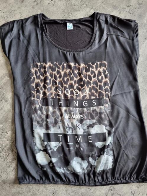 MS MODE top met animal print mt M, Kleding | Dames, Tops, Zo goed als nieuw, Maat 38/40 (M), Zwart, Korte mouw, Ophalen of Verzenden