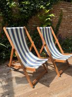 Verstelbare strandstoelen, Ophalen, Zo goed als nieuw, Hout