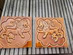 Vintage tegeltje leeuw lion 2, Antiek en Kunst, Ophalen of Verzenden
