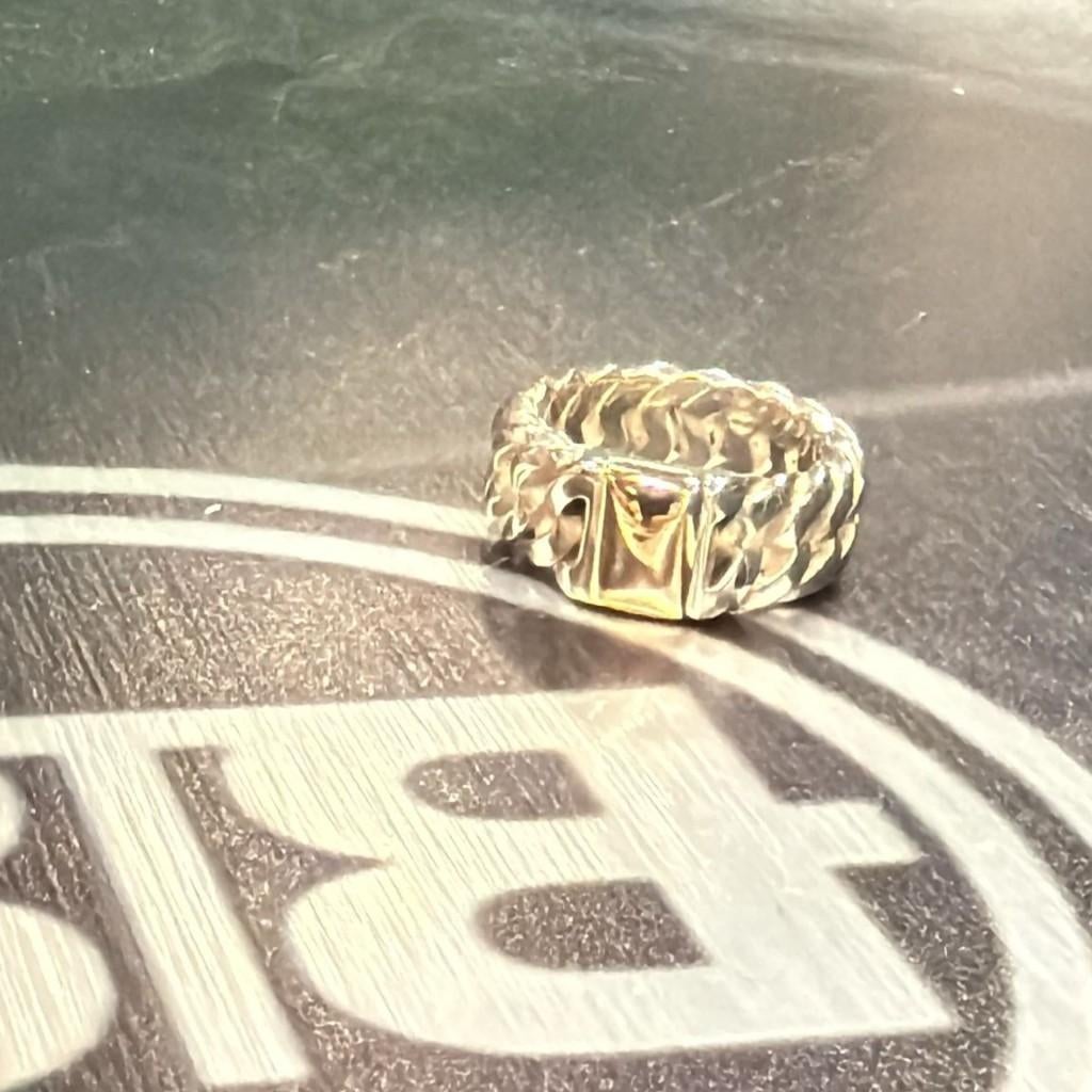 BUDDHA TO BUDDHA RING TYPE 541 CHAIN GOUD LOGO MT 17 € 299,-, Sieraden, Tassen en Uiterlijk, Ringen, Heer, Nieuw, Ophalen of Verzenden