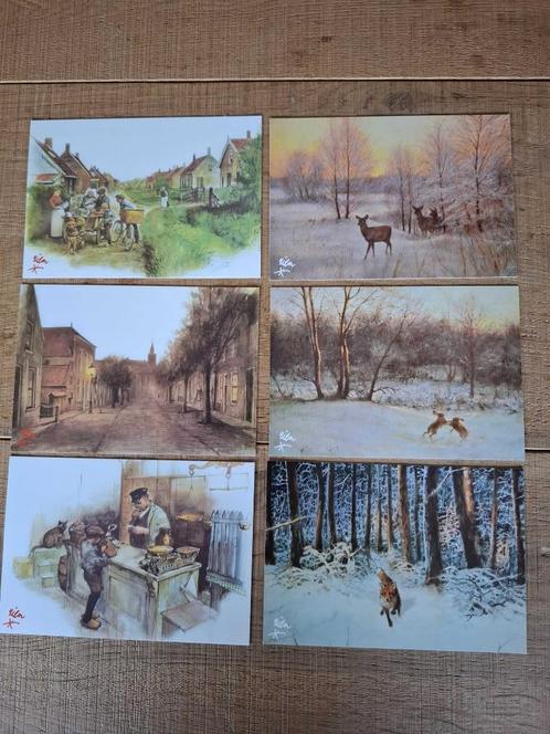 Set van 6 ansichtkaarten afbeeldingen van Rien Poortvliet, Verzamelen, Ansichtkaarten | Nederland, 1980 tot heden, Ophalen of Verzenden
