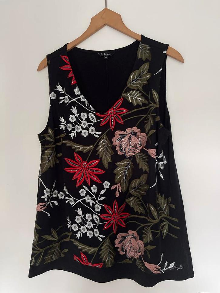 MS Mode Topje Maat 44, Kleding | Dames, Tops, Zo goed als nieuw, Maat 42/44 (L), Zwart, Zonder mouw, Ophalen of Verzenden