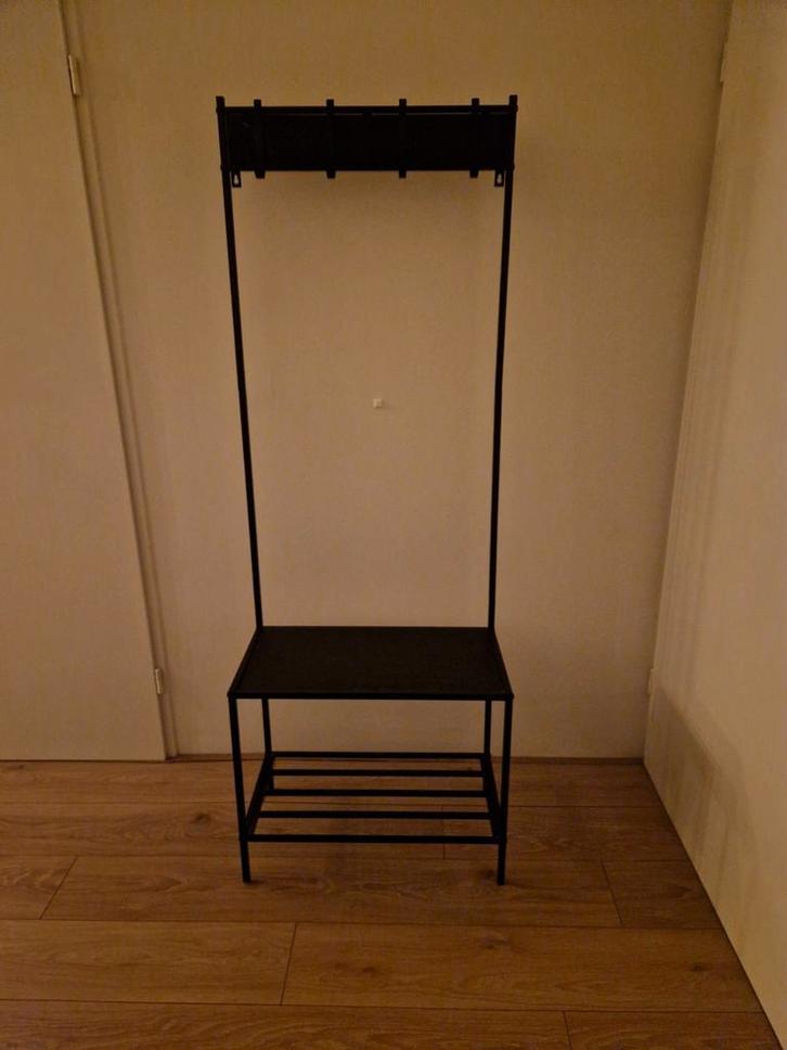 Metalen Staande Kapstok met Schoenenrek, Huis en Inrichting, Woonaccessoires | Kapstokken, Zo goed als nieuw, Staande kapstok