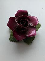 Vintage Engelse Keramieke Broche vorm roos, Sieraden, Tassen en Uiterlijk, Broches, Overige materialen, 4 tot 7 cm, Gebruikt, Ophalen of Verzenden
