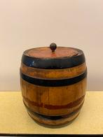 Antieke 19e eeuwse houten tabakspot van Amstel Brouwerij, Verzamelen, Reclamebord, Plaat of Schild, Gebruikt, Ophalen of Verzenden