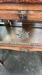 Antiek houten thee kastje met glazen deur, Antiek en Kunst, Antiek | Meubels | Tafels, Ophalen