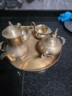 Kofie thee set tin., Ophalen of Verzenden, Rond, Hout