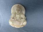 Oude oosterse amulet met godheid in steen - 20e eeuw, Antiek en Kunst, Ophalen of Verzenden