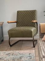 Armchair swing mosgroen leer, Nieuw, Leer, Ophalen