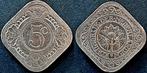 Vierkante 5 cent 1936, Postzegels en Munten, Munten | Nederland, Verzenden, Koningin Wilhelmina, 5 cent
