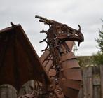 Draak 194 cm hoog inclusief sokkel, Tuin en Terras, Ophalen, Nieuw, Metaal, Overige typen