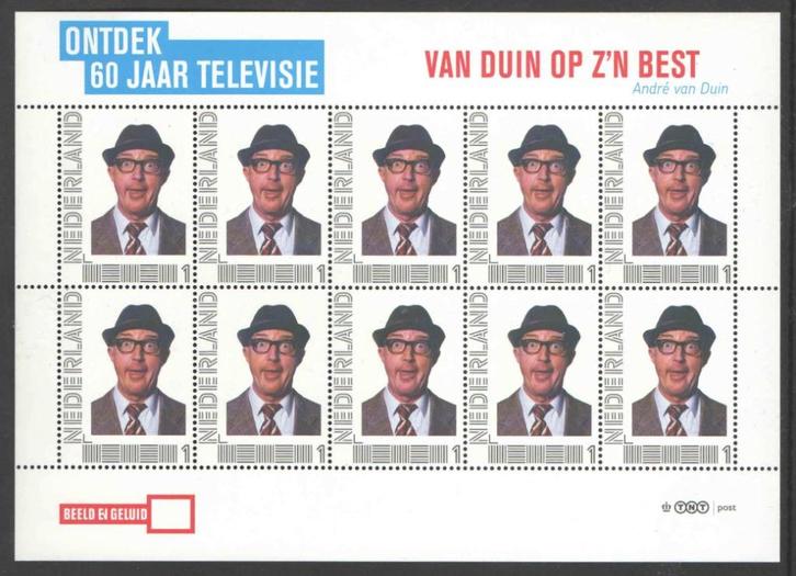 Postzegels Ontdek 60 jaar Televisie: Van Duin op z'n best, Postzegels en Munten, Postzegels | Nederland, Postfris, Na 1940, Ophalen of Verzenden