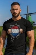 Open riped nl shirt, Verzenden, Nieuw, Overige maten, Zwart