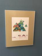 Mooie jaren 70 tekening gesigneerf Goffin, Antiek en Kunst, Kunst | Litho's en Zeefdrukken, Ophalen of Verzenden