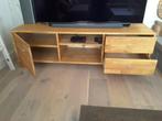 Tv meubel massief hout, Ophalen, Gebruikt, 100 tot 150 cm, Eikenhout