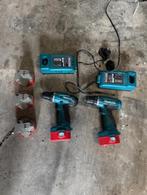 Makita Schoef-, Boormachine 2X, Doe-het-zelf en Verbouw, Gereedschap | Boormachines, Ophalen of Verzenden, Gebruikt, Boor- en Schroefmachine